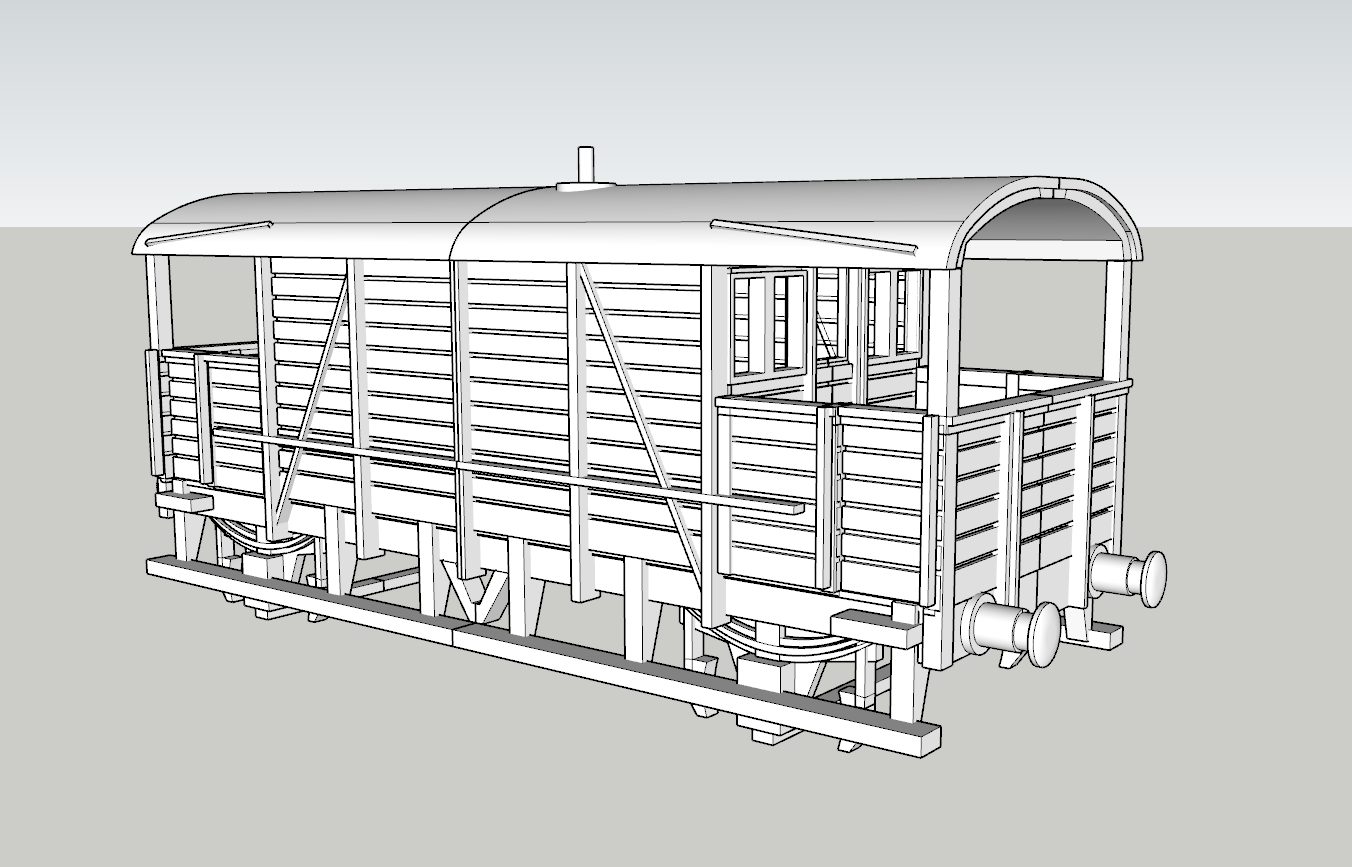 (image for) (N) SECR 20t "Dancehall" Brake Van d1560